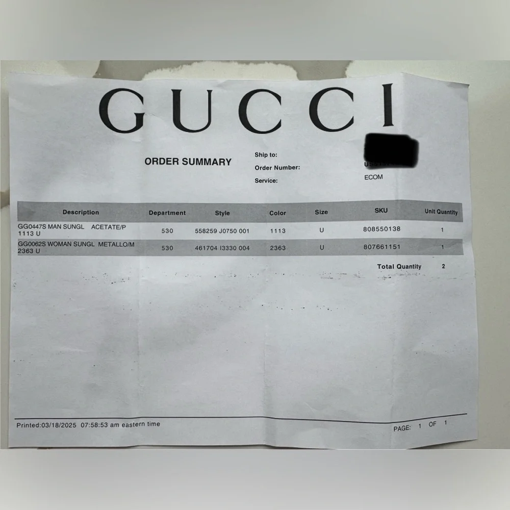 Black Gucci Aviator Sunglasses